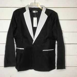 New Cloud style Tuxedo Jacket One Button Casual